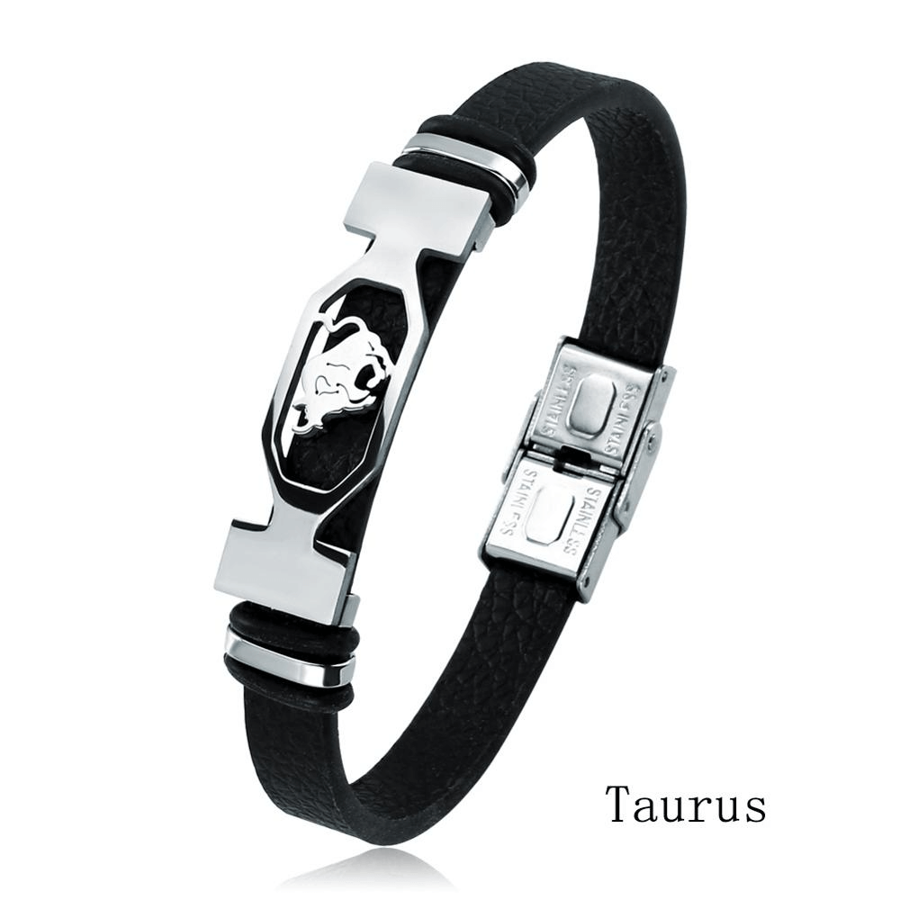 Taurus Leather Zodiac Bracelet for Taurus