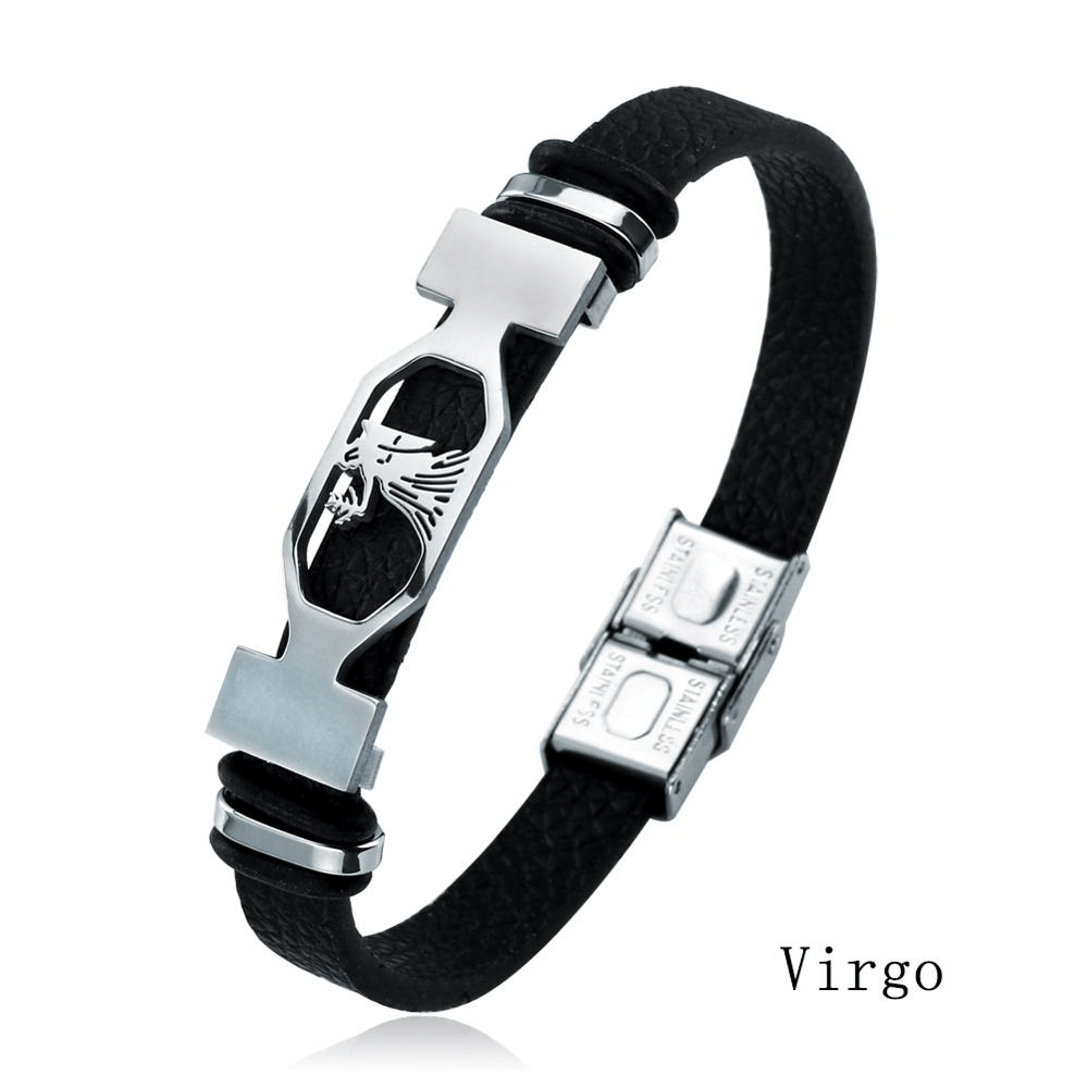 Virgo Leather Zodiac Bracelet for Virgo