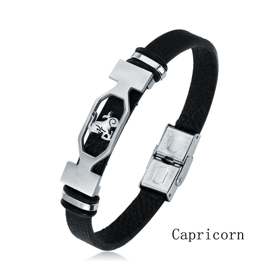 Capricorn Leather Zodiac Bracelet for Capricorn