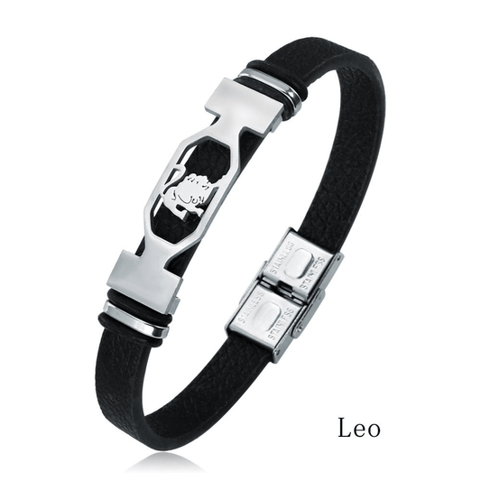 Leo Leather Zodiac Bracelet for Leo