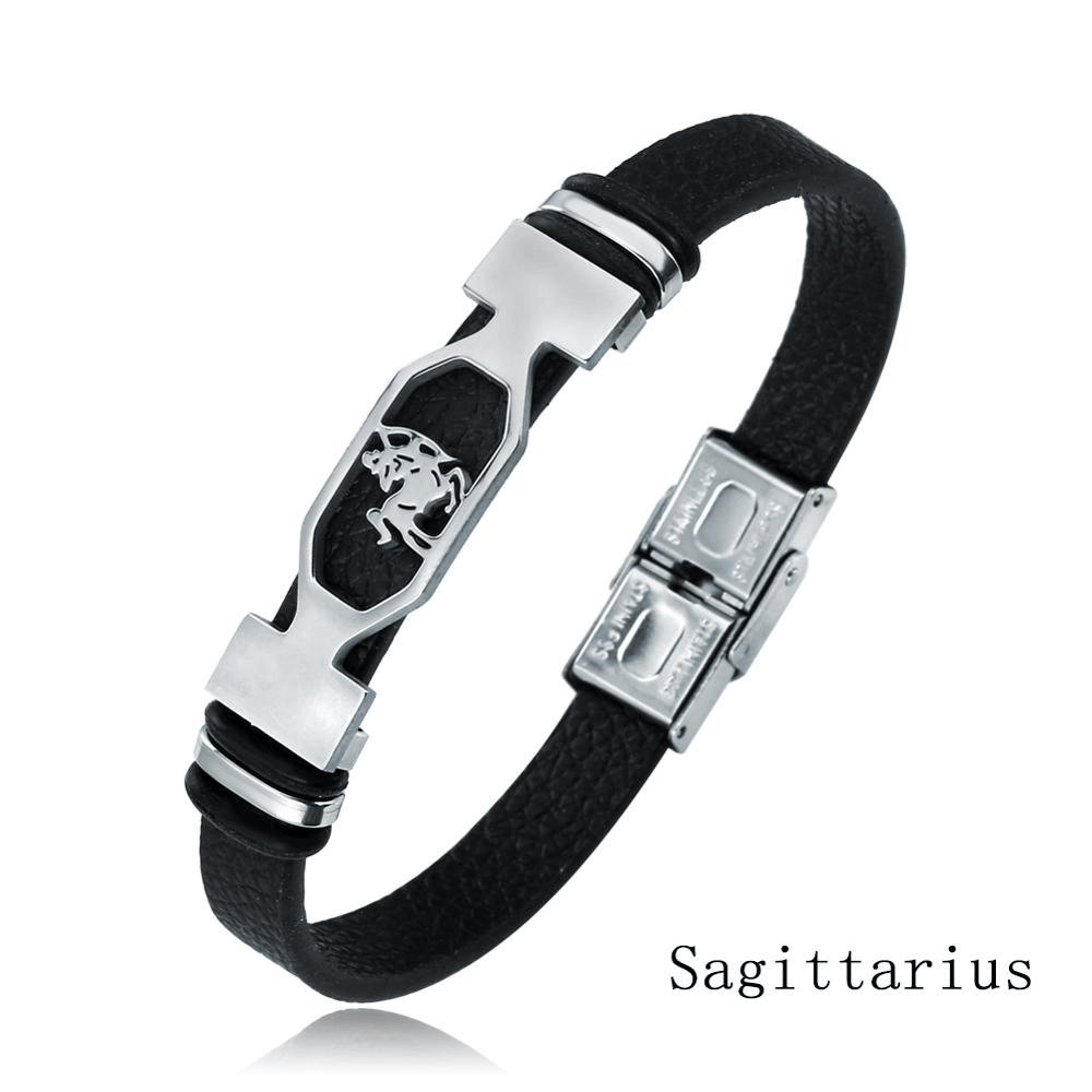 Sagittarius Leather Zodiac Bracelet for Sagittarius